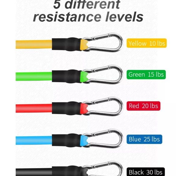 Exercise Bands - Home Gym - Strength Training Resistance Bands - 11 Piece Set - Picture 4 of 16